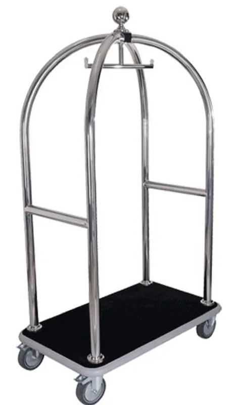 Casa Padrino carrito de lujo plata / negro 105 x 65 x A. 193 cm - Accesorios de Hotel - Accesorios de Lujo Schnäppchen