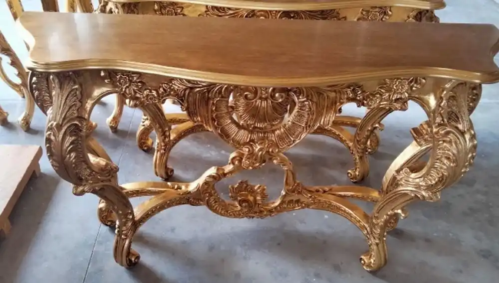 Kracherpreis Casa Padrino consola barroco de lujo oro - Magnífica mesa consola de madera maciza - Muebles Barrocos - Calidad de Lujo - Hecho en Italia