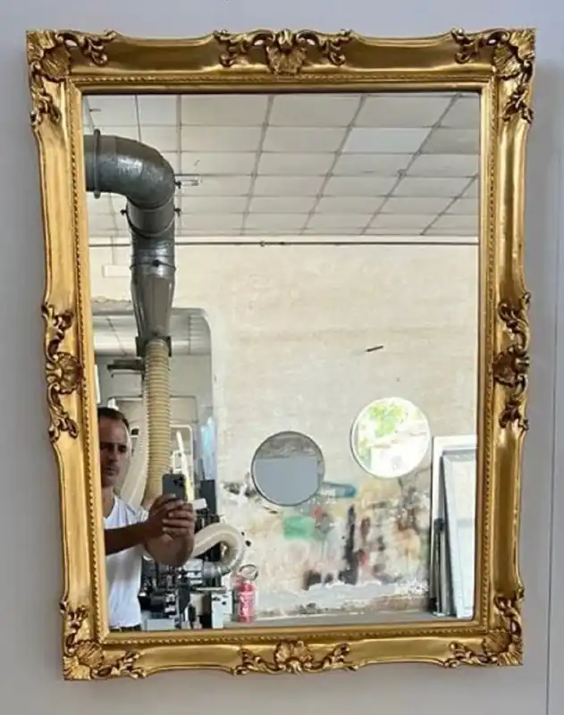 Meistverkauft Casa Padrino espejo de pared barroco de lujo oro - Magnífico espejo de estilo barroco - Espejo de armario barroco rectangular - Calidad de lujo - Hecho en Italia