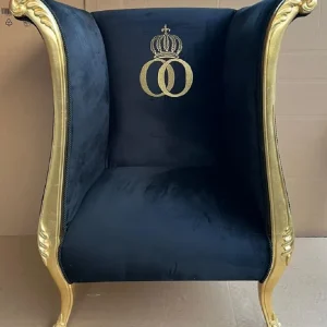 Garantierte Lieferung Extravagante sillón de diseño pompöös by Casa Padrino de lujo de Harald Glööckler negro / oro - Sillón barroco - Noble y magnífico