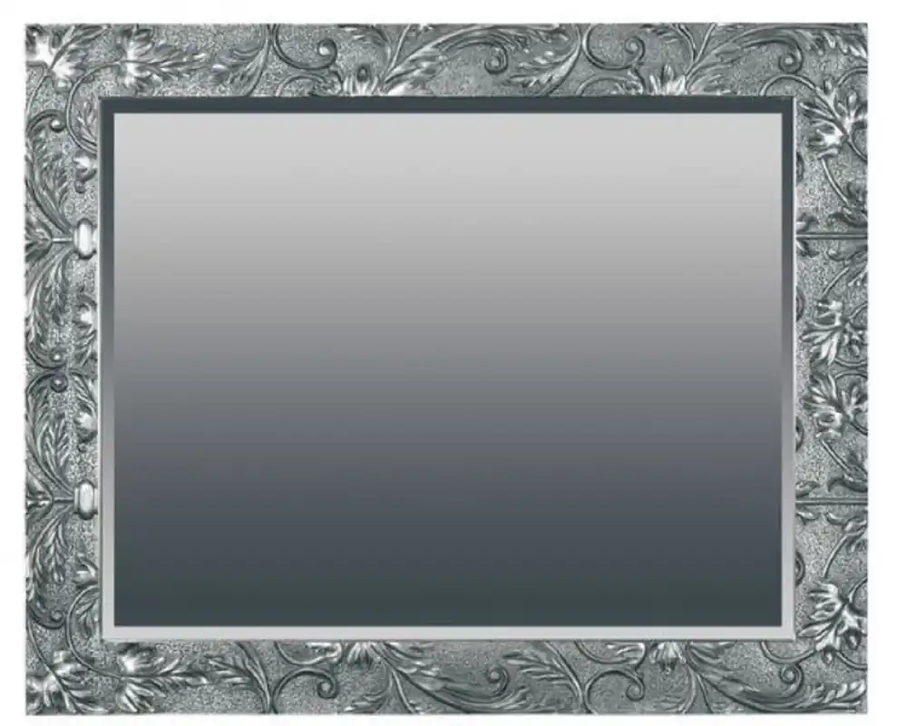 Casa Padrino espejo barroco espejo barroco plata 110 x A. 90 cm - Espejo de pared rectangular en estilo barroco - Magnífico espejo de armario de estilo antiguo - Muebles barrocos Top-Preis
