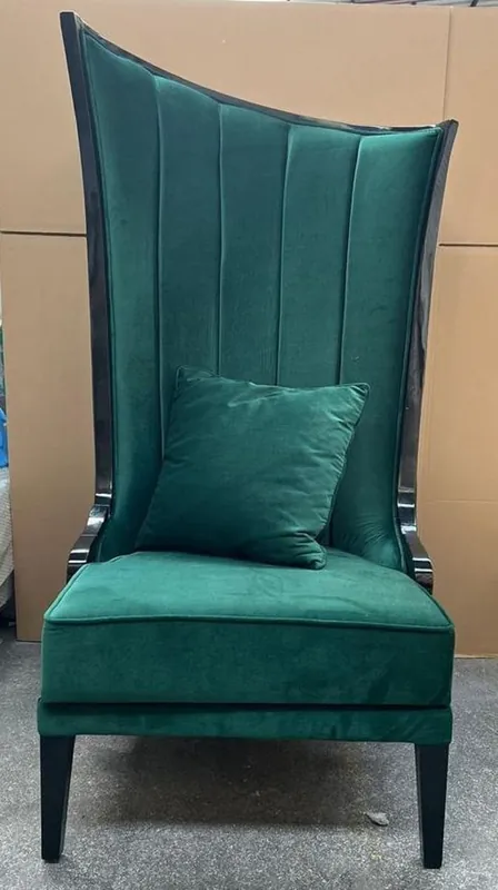 Markenprodukt Casa Padrino Sillón Art Déco de Lujo Lado Derecho Verde / Negro - Sillón de Salón - Sillón de Hotel - Muebles de Salón - Muebles de Hotel - Muebles Art Déco de Lujo