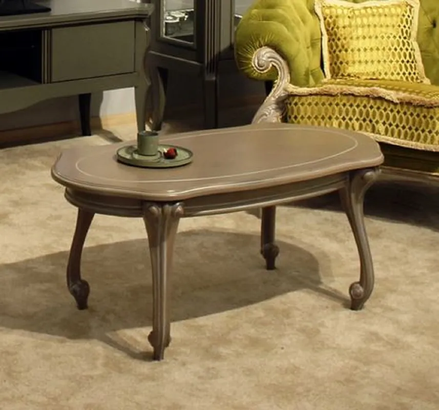 Casa Padrino mesa de centro barroco de lujo gris - Mesa de salón de madera maciza hecha a mano estilo barroco - Muebles de salón de lujo en estilo barroco - Muebles barrocos Mega-Angebot