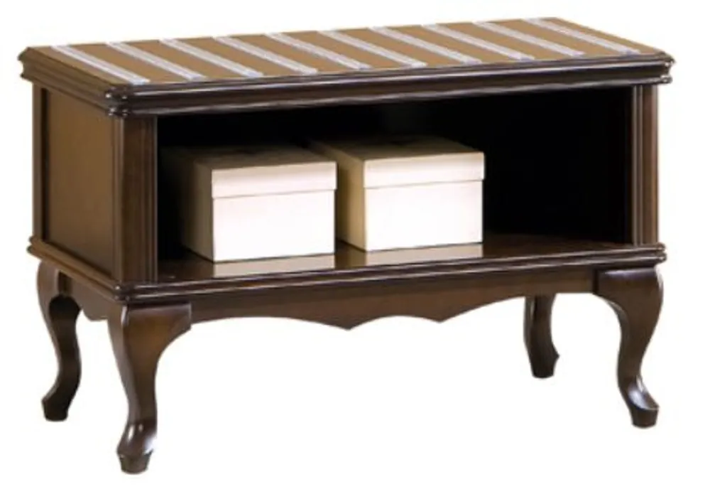 Casa Padrino zapatero Art Nouveau de lujo marrón oscuro 80 x 42,5 x A. 48 cm - Mueble de pasillo pequeño de madera maciza - Muebles de Armario Barrocos y Art Nouveau Preisknaller