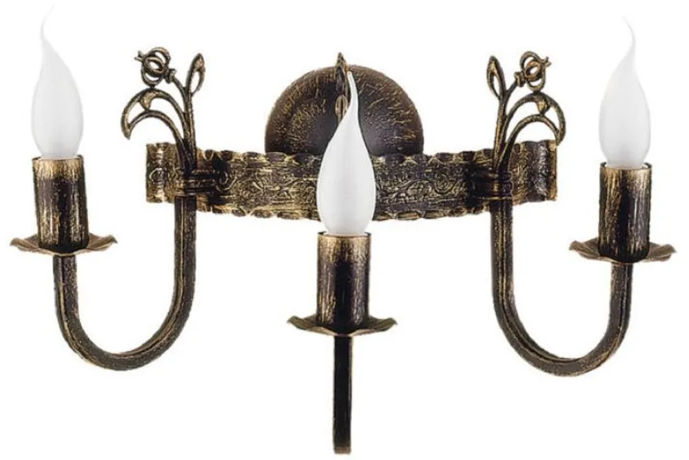 Casa Padrino lámpara de pared barroco bronce antiguo 42 x 24 x A. 25 cm - Lámpara de pared de metal de estilo barroco - Luces barrocos - Noble y magnífica Schneller Versand