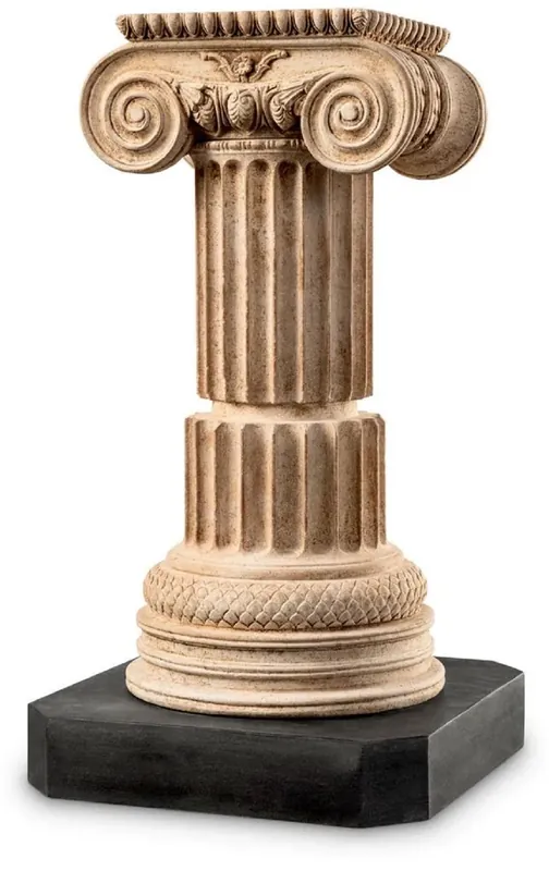 Top-Preis Casa Padrino columna barroco de lujo beige / negro 24 x 22 x A. 45 cm - Magnífica columna de mármol de estilo barroco - Magníficos accesorios decorativos de mármol barroco