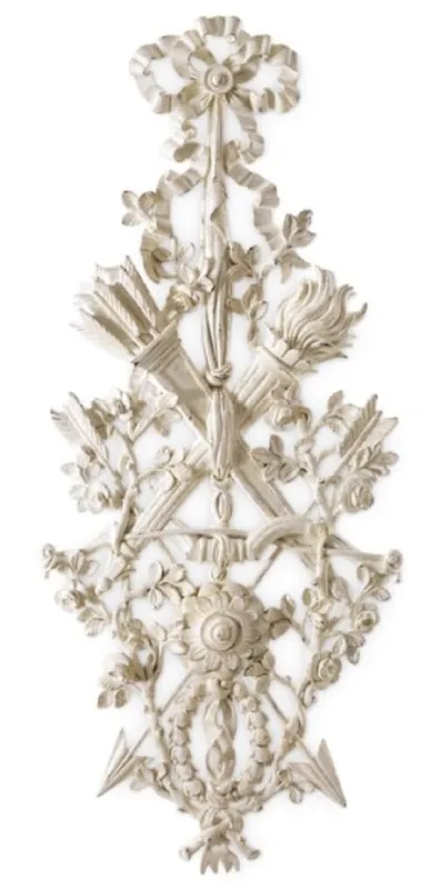 Casa Padrino adorno de pared barroco de lujo blanco - Magnífico adorno de decoración de pared de madera maciza barroco - Decoración de pared barroco - Calidad de lujo - Hecho en Italia Direkt Vom Hersteller