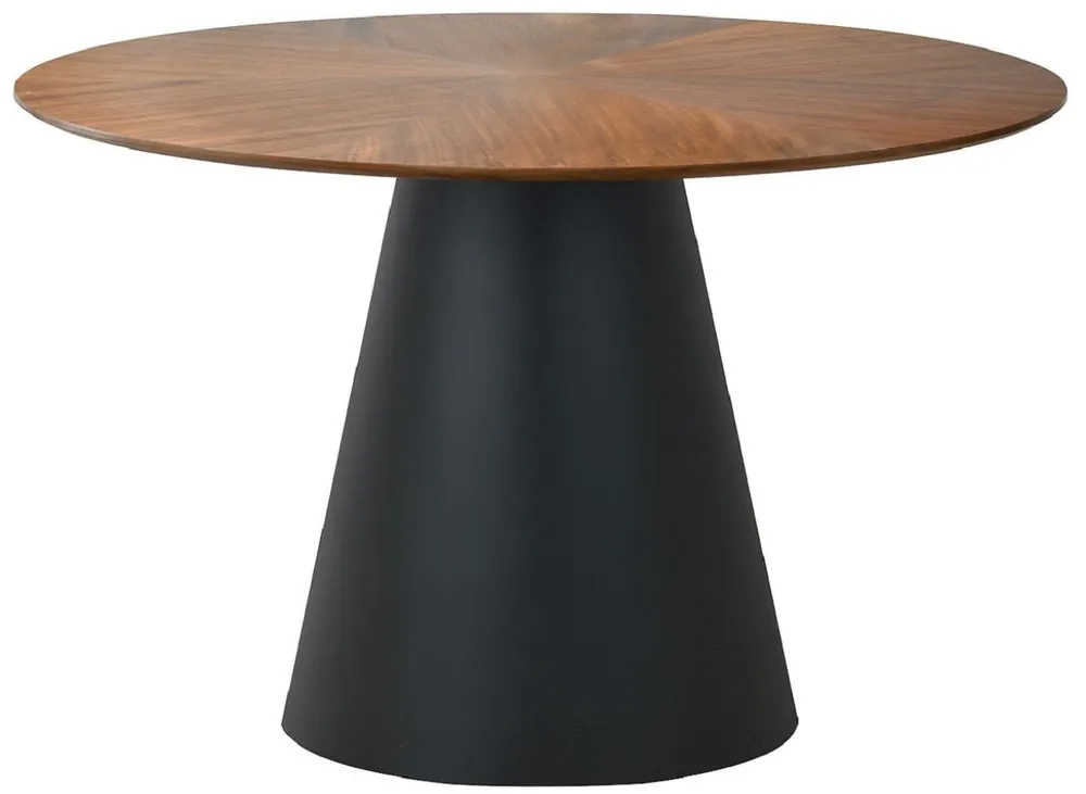 Geprüft Casa Padrino mesa de comedor de lujo marrón / negro mate Ø 120 x A. 75 cm - Mesa de comedor redonda - Muebles de comedor - Muebles de cocina