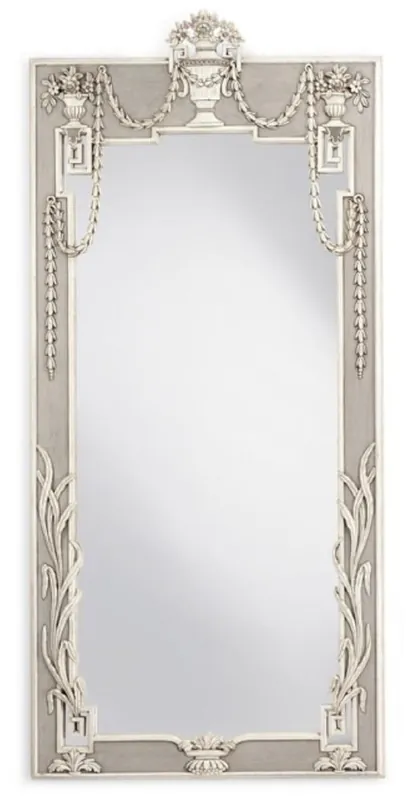 Nur Für Kurze Zeit Casa Padrino espejo barroco de lujo gris / crema blanco - Italiano espejo de pared de estilo barroco - Muebles de lujo en estilo barroco - Magníficos muebles barrocos - Hecho en Italia