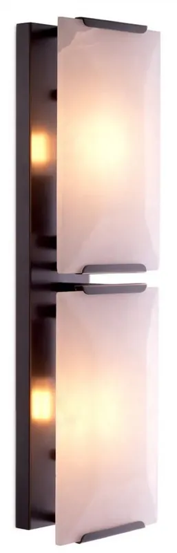 Schneller Versand Casa Padrino lámpara de pared de lujo bronce / alabastro 16 x 13 x A. 51,5 cm - Lámpara de pared con pantallas de alabastro - Luces de lujo - Calidad de lujo