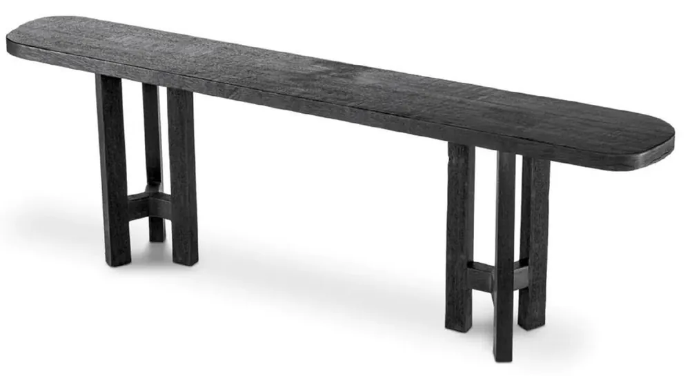 Casa Padrino consola de lujo negro antiguo 230 x 35 x A. 74,5 cm - Mesa consola rectangular de madera maciza - Muebles de madera maciza - Muebles de lujo - Calidad de lujo Sonderangebot