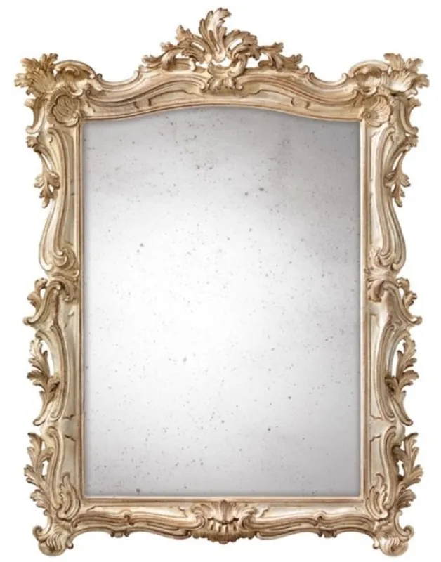 Sichere Zahlung Casa Padrino espejo barroco de lujo crema blanco / marrón - Magnífico espejo de pared de estilo barroco italiano con cristal de espejo antiguo - Muebles barrocos hechos a mano - Hecho en Italia
