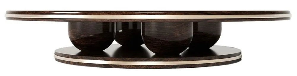 Schneller Versand Casa Padrino mesa de centro de lujo marrón oscuro Ø 130 x A. 38 cm - Mesa de salón redonda de madera maciza - Muebles de salón - Muebles de lujo