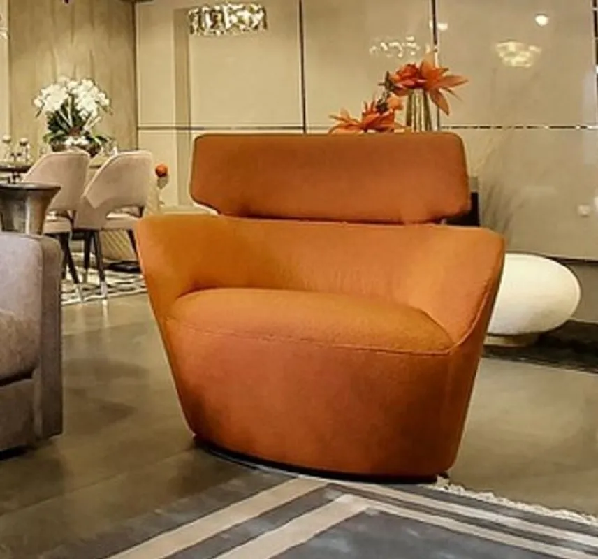 Casa Padrino sillón de lujo naranja 90 x 85 x A. 97 cm - Sillón de salón - Sillón de hotel - Muebles de salón - Muebles de hotel - Muebles de lujo - Interiores de lujo Meistverkauft