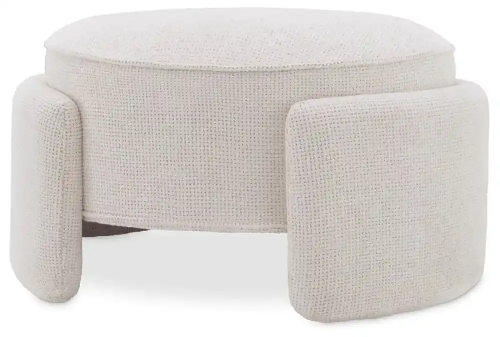 Rabatt Casa Padrino taburete de lujo crema blanco Ø 73 x A. 38 cm - Taburete redondo - Reposapiés - Muebles de salón - Muebles de hotel - Muebles de lujo