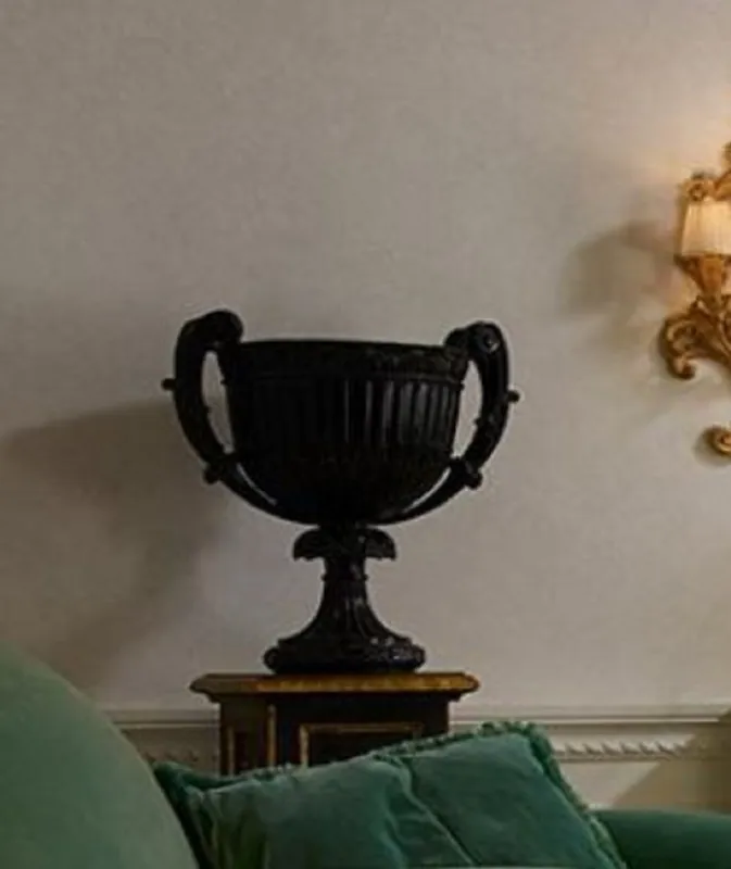Casa Padrino Jarrón Decorativo Barroco de Lujo Negro - Magnífico Jarrón de Madera Maciza Estilo Barroco - Accesorios Decorativos Barrocos - Calidad de Lujo - Hecho en Italia Neue Kollektion