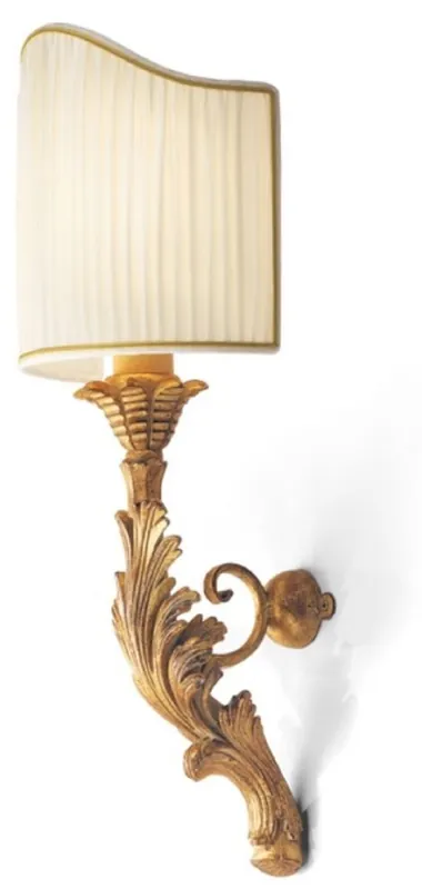 Casa Padrino lámpara de pared barroco de lujo oro antiguo / crema / oro 11 x 20 x A. 42 cm - Magnífica lámpara de pared estilo barroco - Noble y Magnífica - Calidad de Lujo - Hecho en Italia Letzte Chance