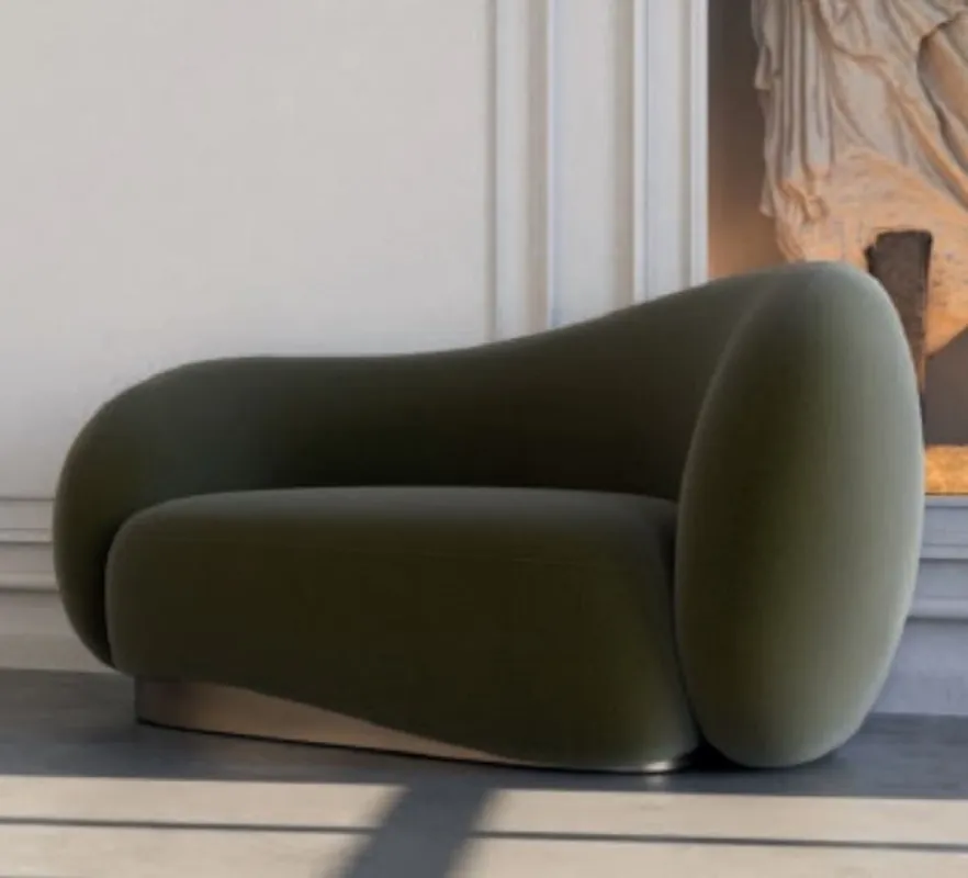 Beliebt Casa Padrino sillón de terciopelo de lujo lado derecho verde / latón 110 x 105 x A. 78 cm - Sillón de salón - Sillón de hotel - Muebles de salón - Muebles de hotel - Muebles de lujo
