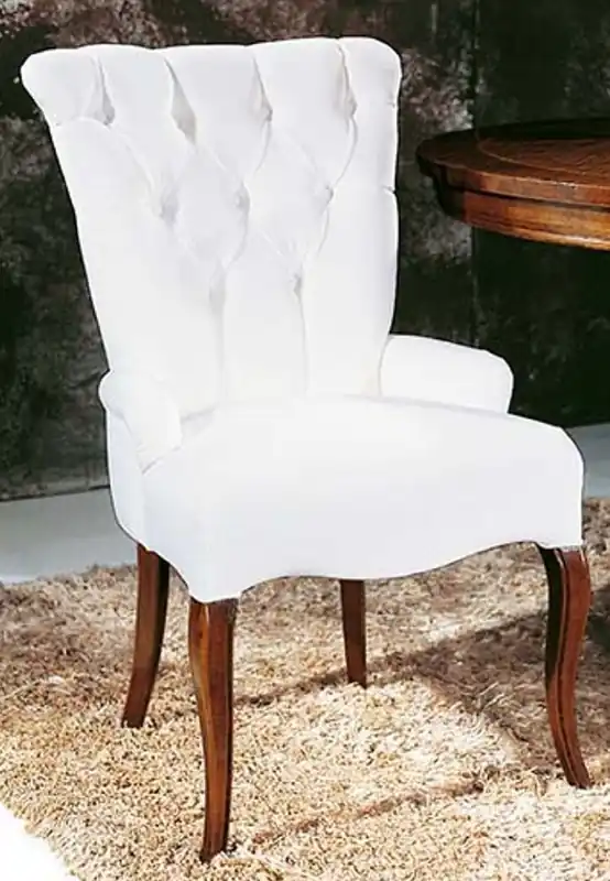 Casa Padrino silla de comedor barroco de lujo con reposabrazos blanco / marron oscuro - Silla de estilo barroco hecha a mano - Muebles de comedor barrocos - Calidad de lujo - Hecho en Italia Begrenztes Angebot