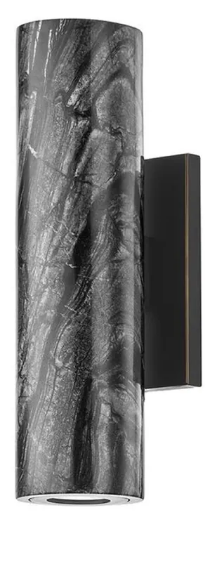 Casa Padrino lámpara de pared LED de mármol de lujo negro / latón 6,35 x 8,89 x A. 25,4 cm - Lámpara de pared de salón - Lámpara de pared de hotel - Lámpara de pared de restaurante - Luces de lujo Sofort Bestellen