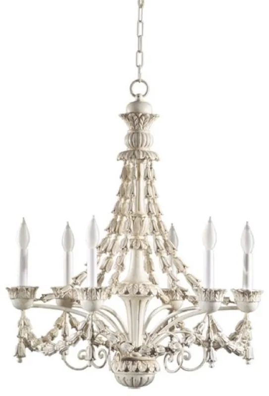 Neue Kollektion Casa Padrino araña de luces barroco de lujo blanco / beige Ø 63 x A. 82 cm