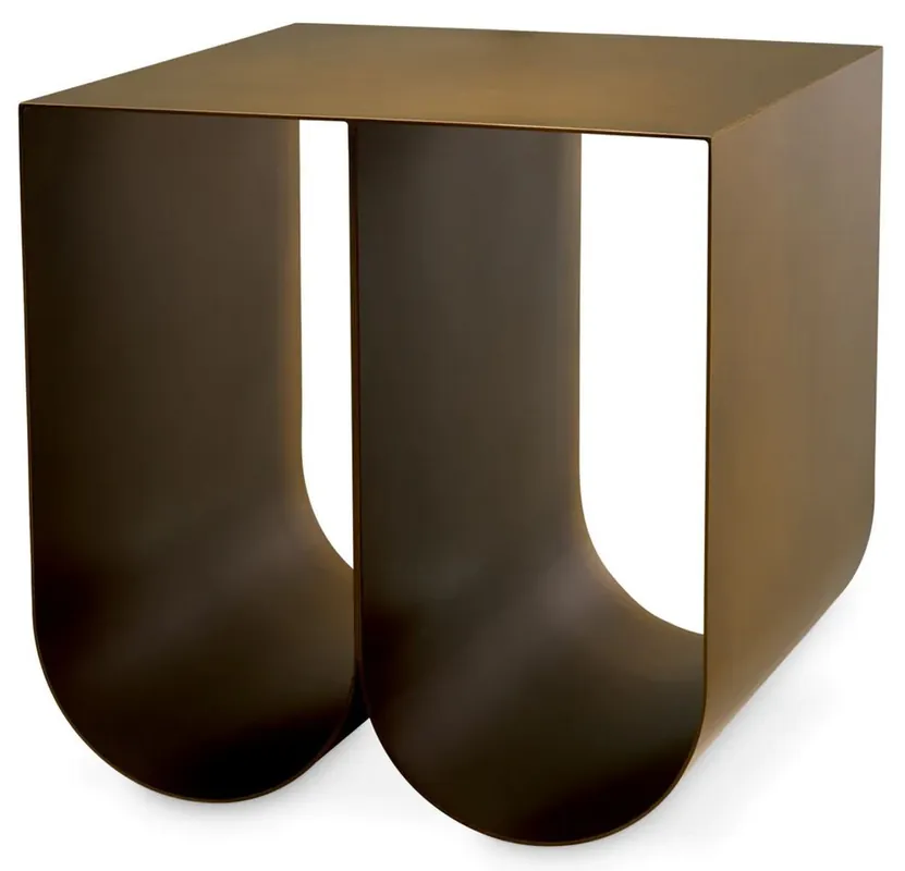 Preis Gesenkt Casa Padrino mesa auxiliar de metal de lujo latón 50 cm