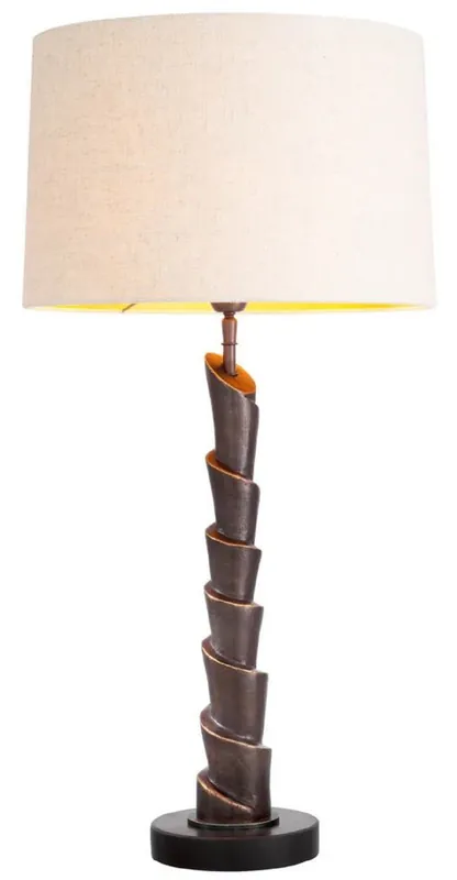 Casa Padrino lámpara de mesa de lujo bronce / negro / crema A. 80 cm Letzte Chance