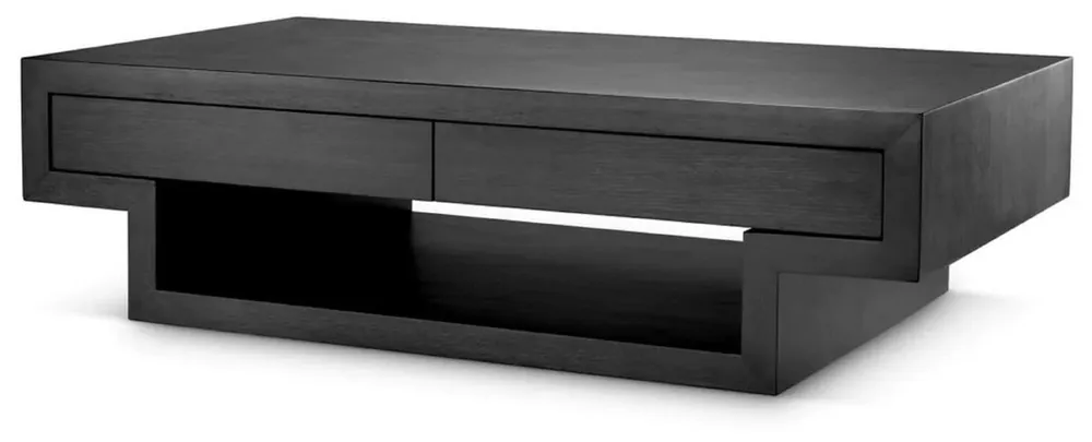 Neue Ware Casa Padrino mesa de centro de lujo con 4 cajones negro gris 140 cm