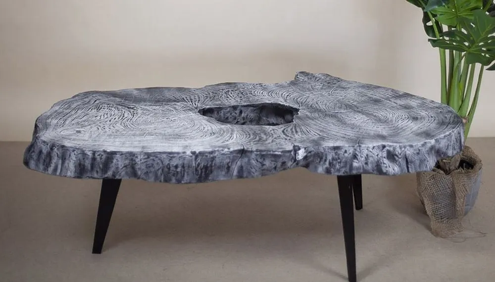 Super-Preis Casa Padrino mesa de centro de lujo gris / negro 100 x 60 x A. 50 cm