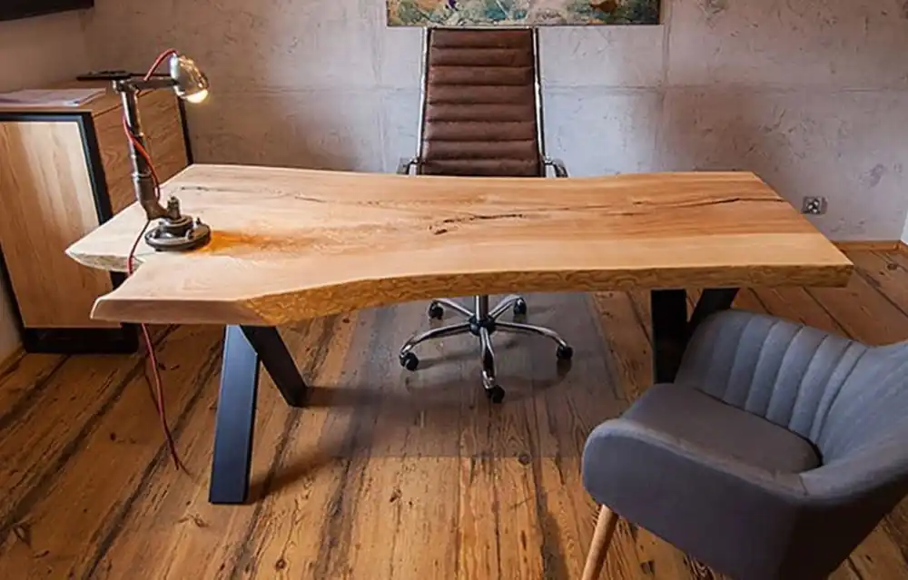 Neu Im Sortiment Casa Padrino escritorio de lujo natural / negro 140 cm