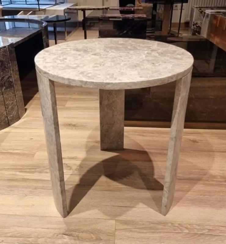 Casa Padrino Mesa Auxiliar de Mármol de Lujo Gris Ø 48 cm Neuheit