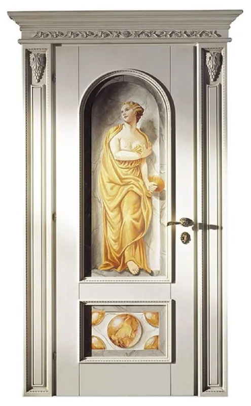 Casa Padrino puerta de apartamento barroco de lujo blanco antiguo / multicolor 141 cm - Hecho en Italia Super-Preis