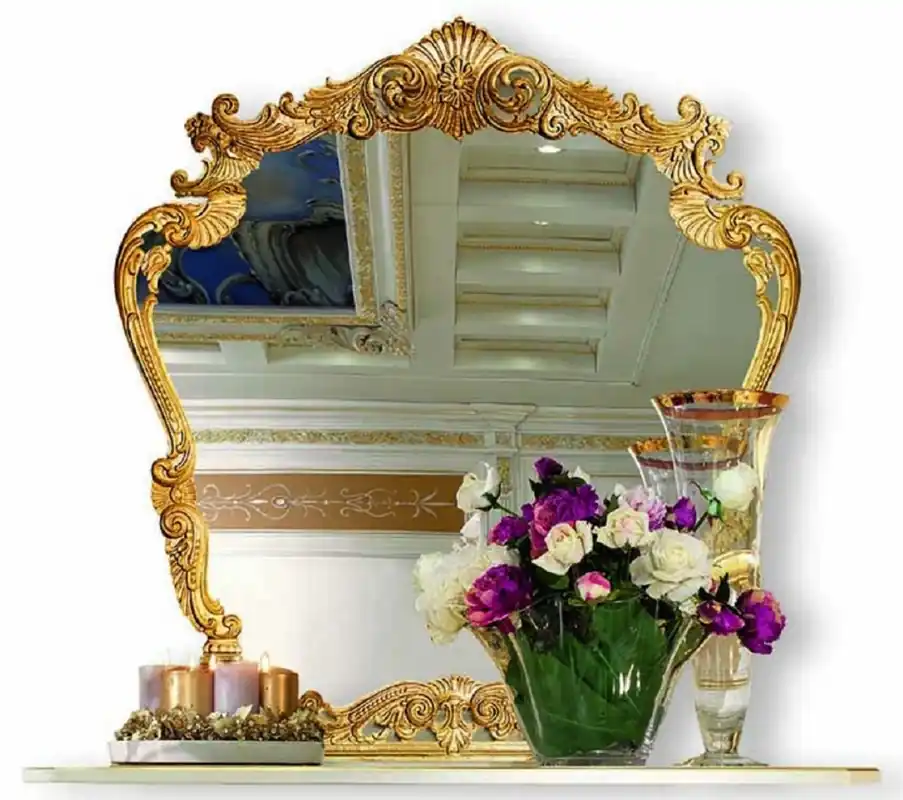 Saisonangebot Casa Padrino espejo barroco de lujo oro A. 120 cm - Hecho en Italia