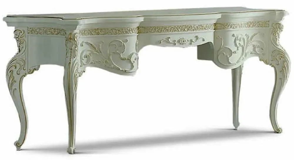 Casa Padrino tocador barroco de lujo marfil / oro 190 cm - Hecho en Italia Geprüft