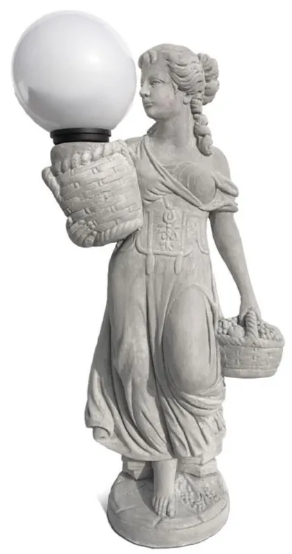 Casa Padrino lámpara de jardín Art Nouveau escultura mujer gris / blanco A. 113 cm Nur Für Kurze Zeit