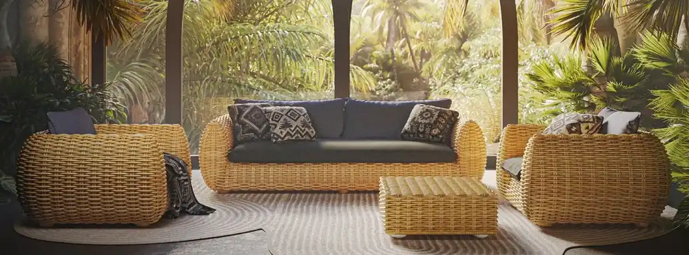 Casa Padrino conjunto de muebles de jardín de lujo natural / antracita Neue Kollektion