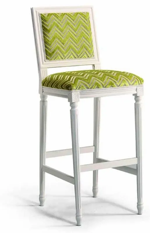 Casa Padrino Silla de Bar Barroco de Lujo Verde / Marfil A. 113 cm - Hecho en Italia Must-Have