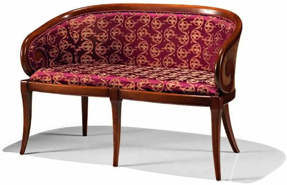 Letzte Chance Casa Padrino sofá barroco de lujo púrpura / marrón 121 cm - Hecho en Italia