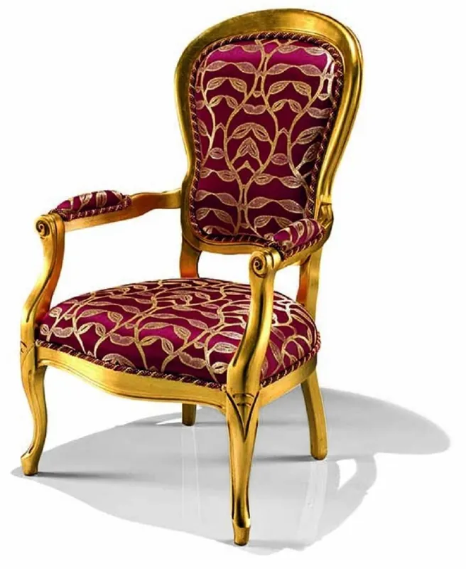 Casa Padrino sillón barroco de lujo púrpura / oro - Hecho en Italia Saisonangebot