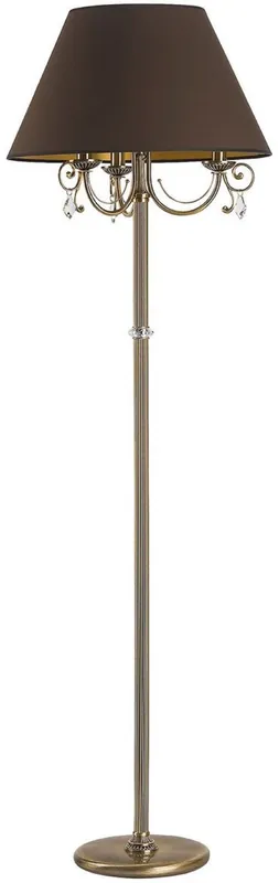 Rabatt Casa Padrino lámpara de pie de cristal barroco de lujo latón con pátina / marrón oscuro A. 172 cm