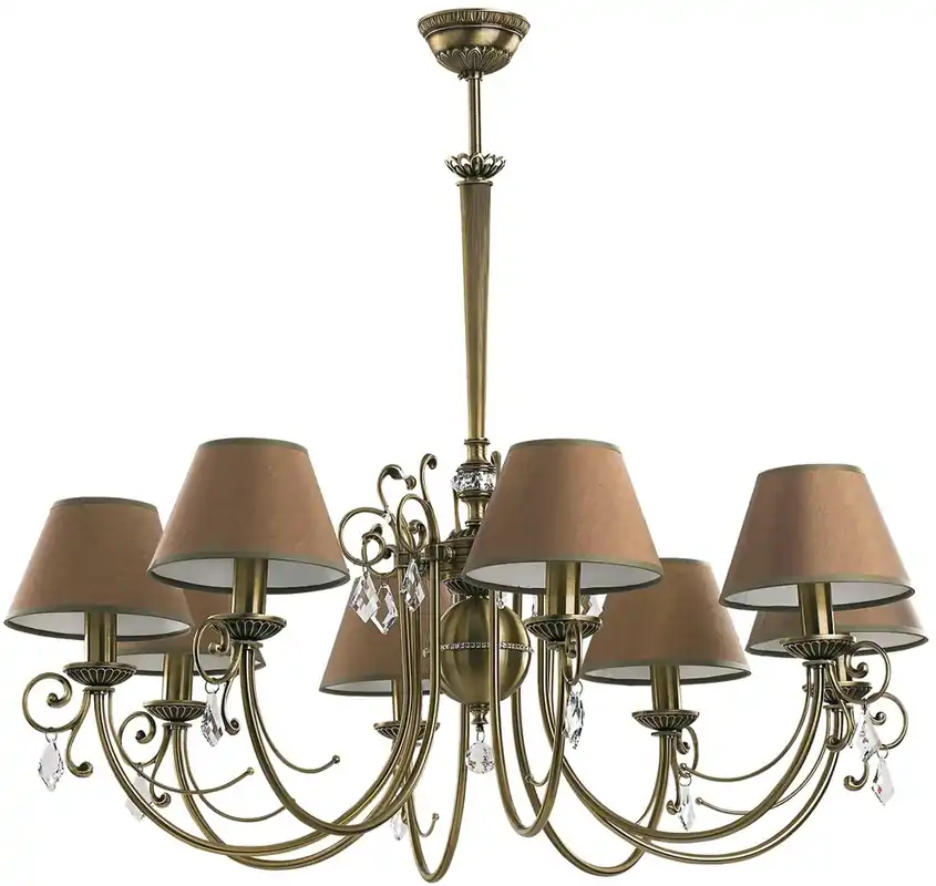 Jetzt Bestellen Casa Padrino araña de luces de cristal barroco de lujo latón con pátina / marrón Ø 90 cm