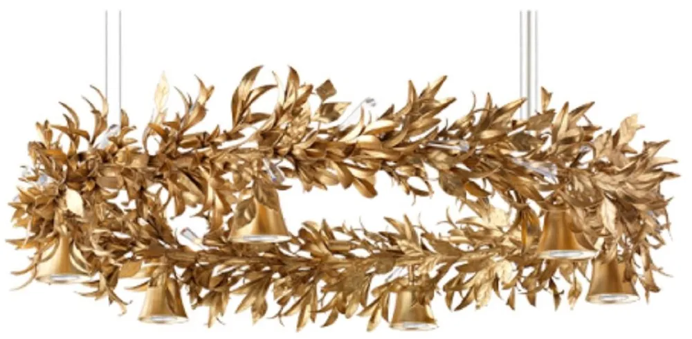 Casa Padrino lámpara de araña LED de cristal de lujo oro Ø 100 cm - Hecho en Italia Sichere Zahlung