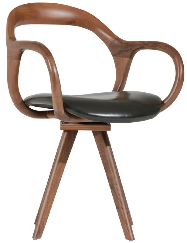 Schnäppchen Casa Padrino silla giratoria de lujo con reposabrazos marrón / verde oscuro A. 83 cm