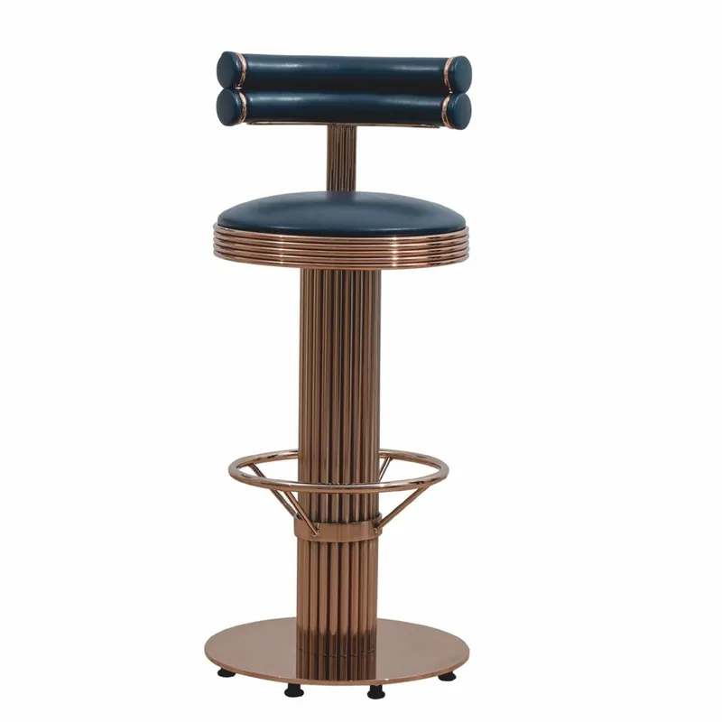 Casa Padrino silla de bar de lujo cobre / negro A. 96 cm Super-Preis