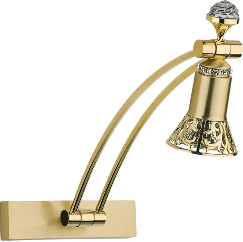 Markenprodukt Casa Padrino lámpara de pared LED / lámpara de lectura de cristal barroco de lujo oro A. 35 cm