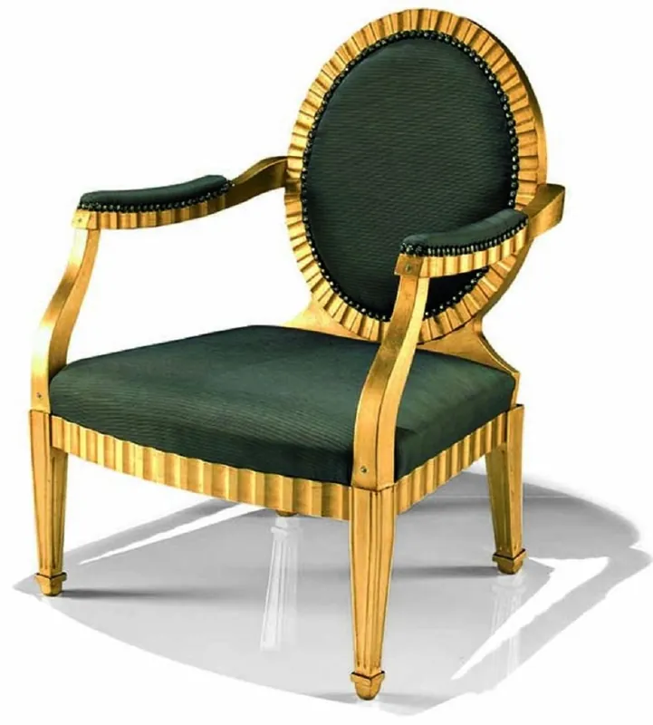 Casa Padrino sillón de salón barroco de lujo verde / oro - Hecho en Italia Neu Im Sortiment