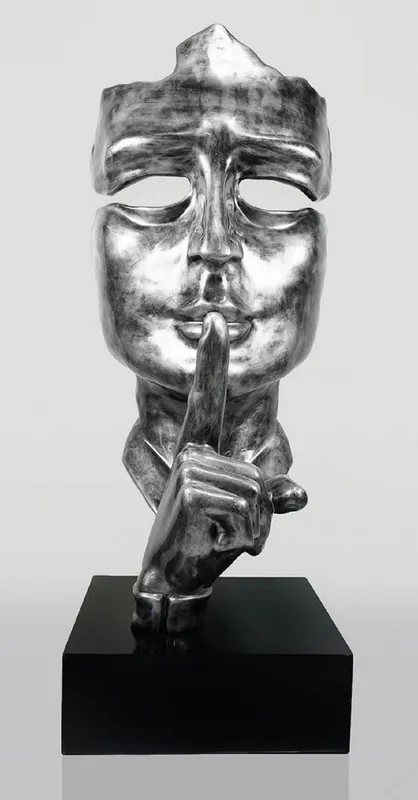 Casa Padrino escultura decorativa XXL plata con pátina / negro A. 190 cm Markenprodukt
