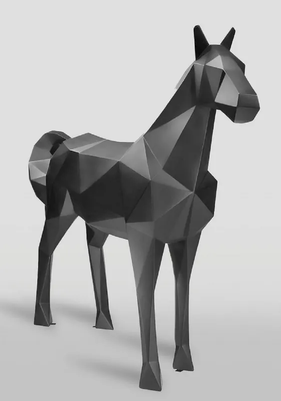 Begrenztes Angebot Casa Padrino escultura decorativa XXL caballo gris 220 x A. 190 cm