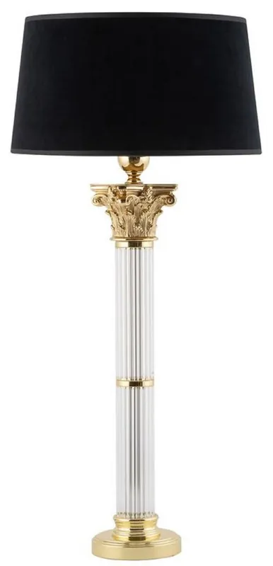 Nur Für Kurze Zeit Casa Padrino lámpara de mesa barroco de lujo oro mate / negro A. 70 cm