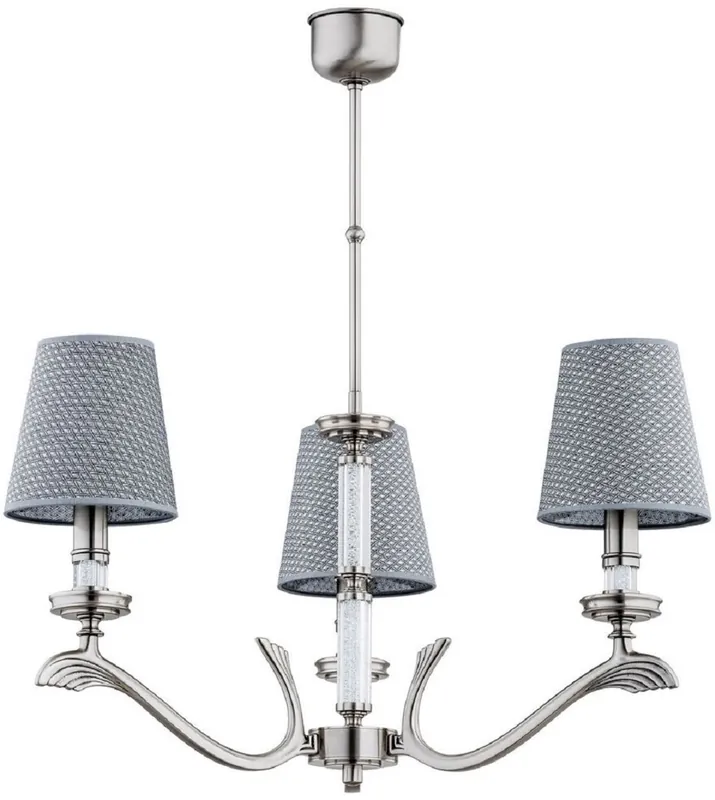 Neue Ware Casa Padrino araña de luces barroco de lujo plata mate / gris Ø 69 cm